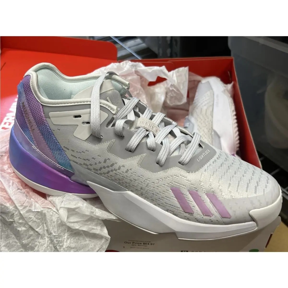 Size 11.5- Adidas Unisex-adult D.o.n. Issue 4 Basketball Shoes Dash Grey/lilac