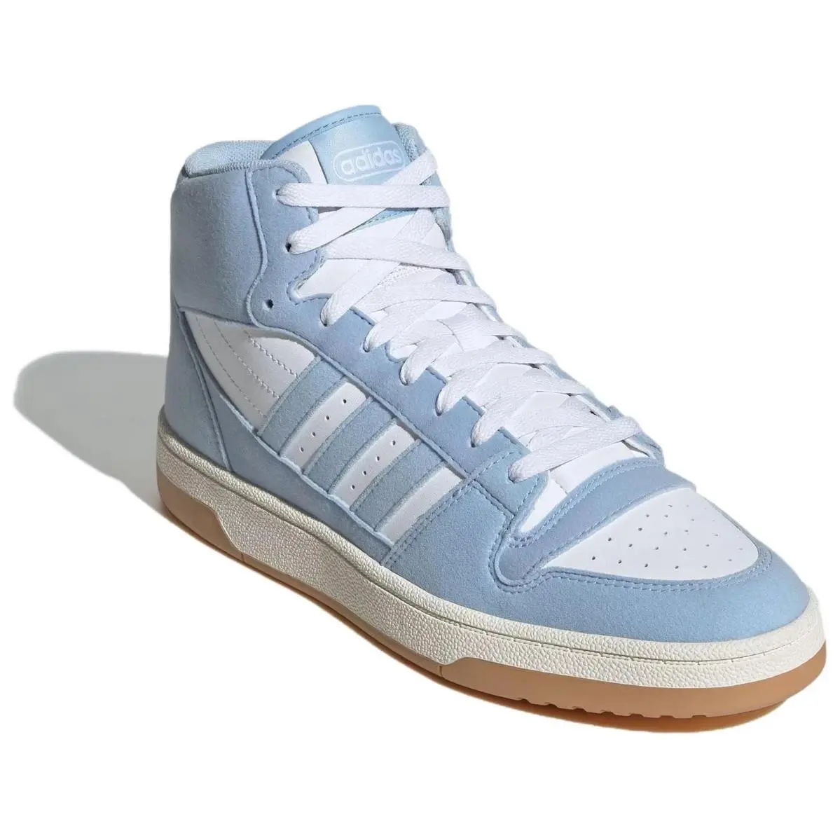 Adidas Break Start Mid Glow Blue Cloud White Men`s 9 Leather Hi Top IH7974