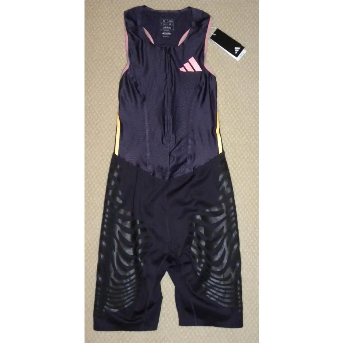 Mens Adidas Adizero Rhoen Promo Running Suit Tight Fit Size M