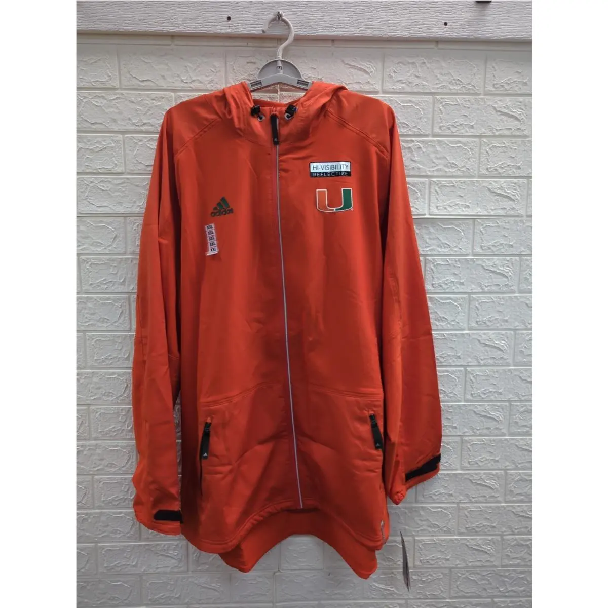 Adidas Hurricanes Full Zip Reflective Jacket Mens Size 2XL