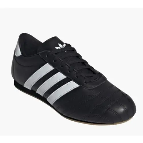 Adidas Taekwondo Sneakers Athletic Shoes Flat Lace-up Black Leather Women Sz 10