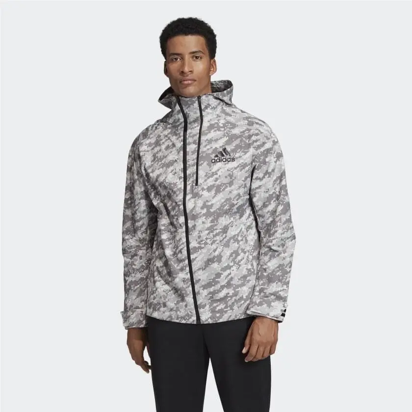 Adidas ID Reflective Camouflage Printed Shield Running Jacket Men’s Size Medium