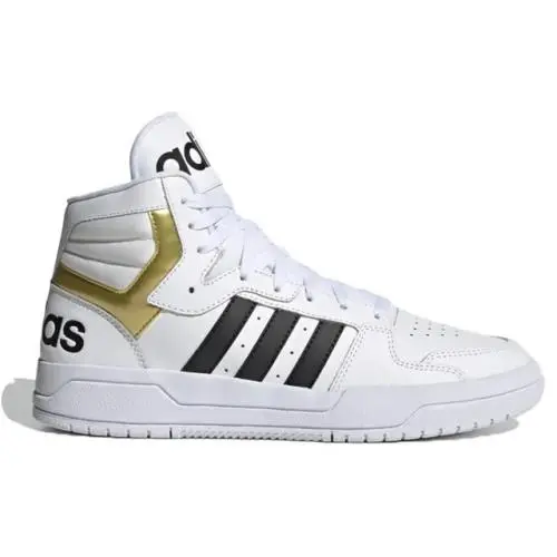 Adidas Entrap Mid Men’s Basketball Sneakers – White/black/gold – Size 11.5