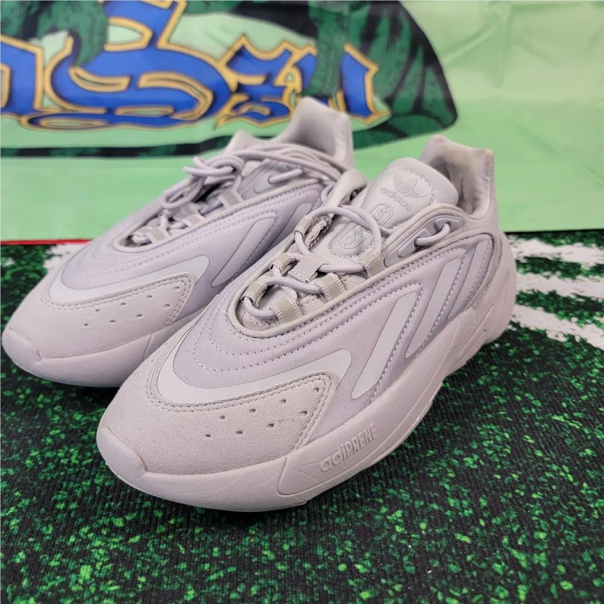 Adidas Ozelia J Triple Grey - Size 4.5 Youth Size 6 Women`s