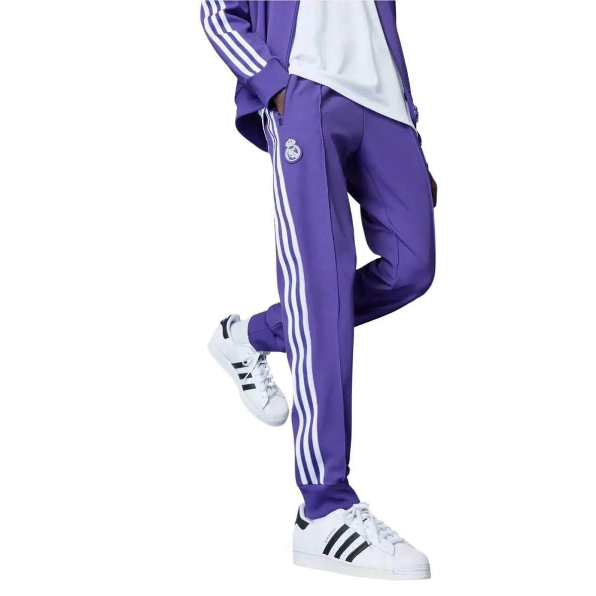 Adidas clothing - Adidas Real Madrid Terrace Icons Track Pants - Purple 4