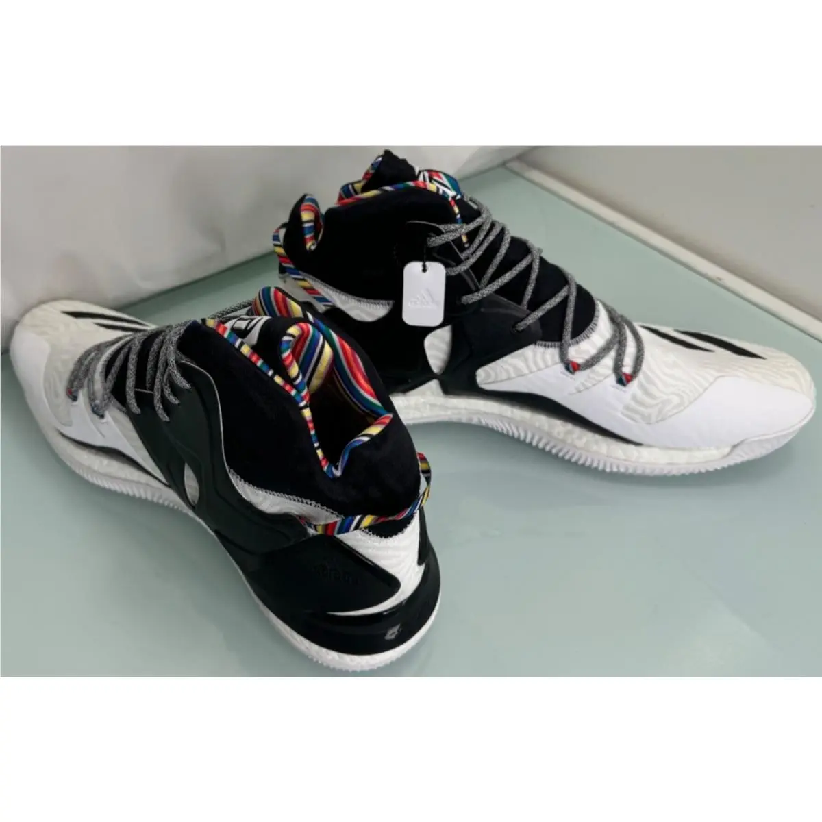 Adidas D Rose Men Sneaker Basketball Shoes Size 20 Black History Month BY3475