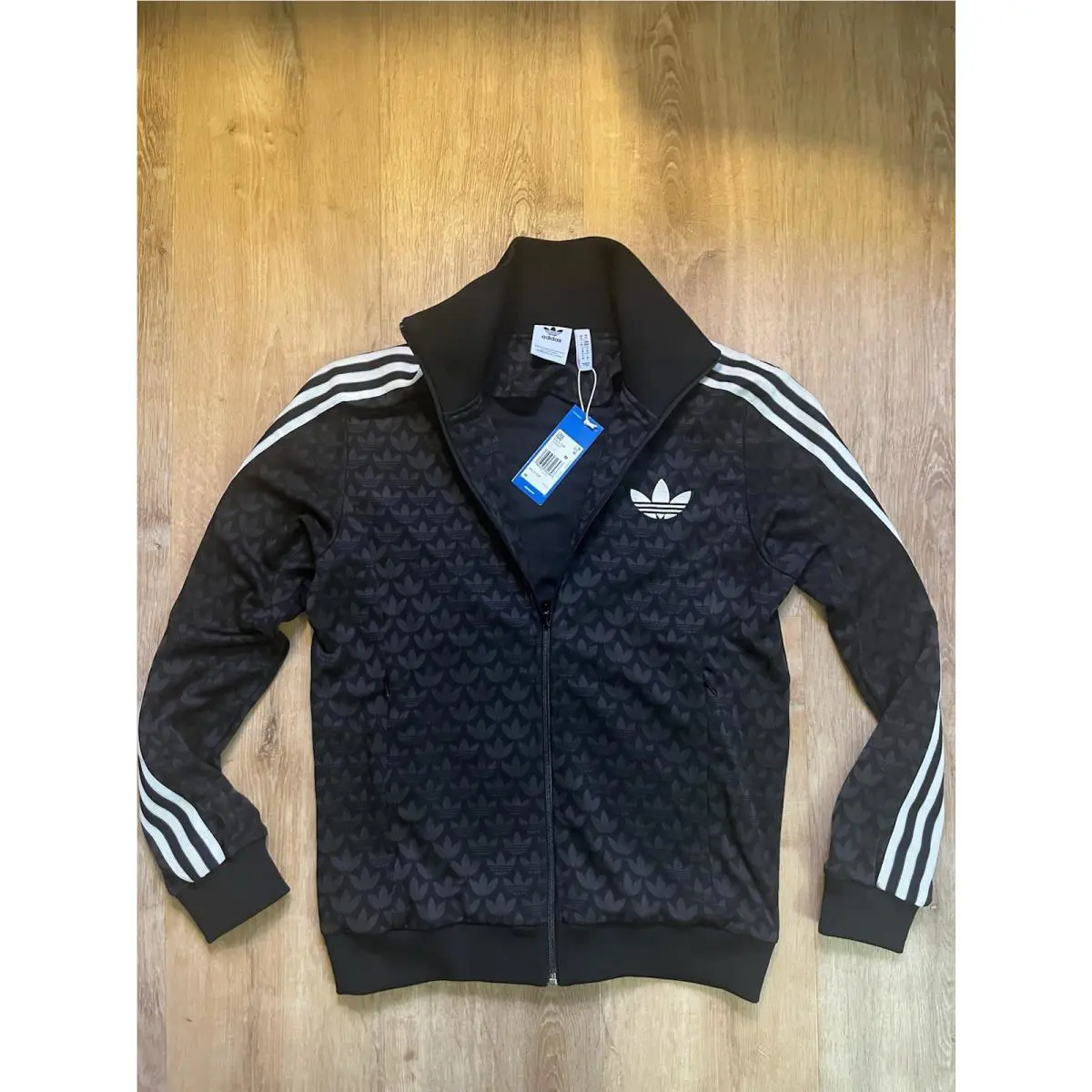 Adidas Mono Poly Top Track Jacket Monogram Black Firebird Men’s M IP6982
