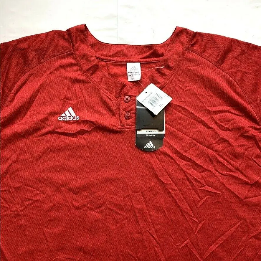 Adidas clothing - adidas ClimaLite Baseball Jersey - ClimaLite Baseball Jersey - Red 1