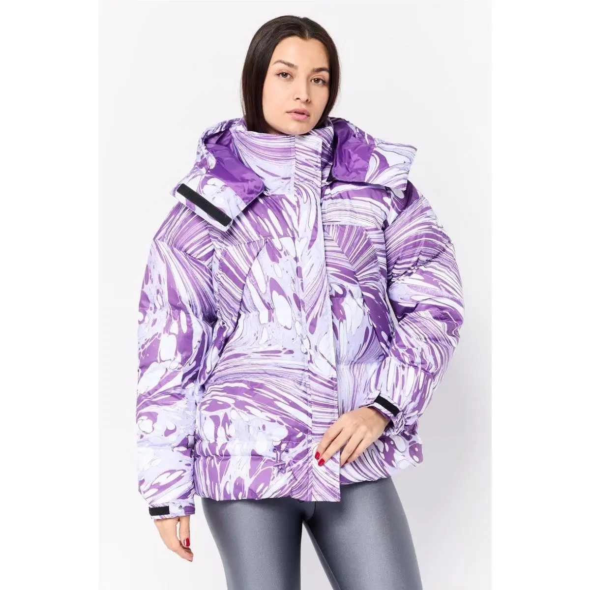 Adidas by Stella Mccartney Printed Padded Winter Jacket Size M