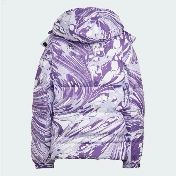 Adidas clothing - Adidas x Stella McCartney Printed Padded Winter Jacket - HG6899 - White/Shift Purple/Active Purple (UPC: 0195742082633) 0