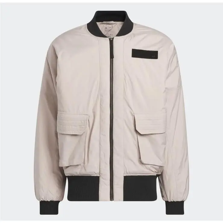 Adidas X Parley Fall Winter Bomber Jacket HR6982 Wonder Taupe Men Sz XL Ski