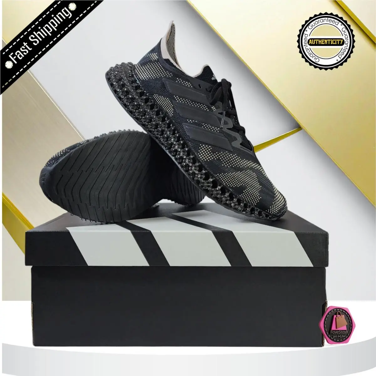 Adidas 4DFWD 4 Black Wonder Quartz Running Shoes JP9987 Women`s 8.5 Men`s 7.5