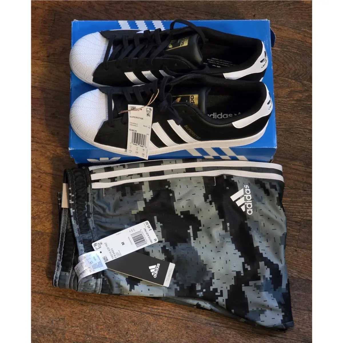 Adidas Superstar Cloud White Core Black ID4636 TIRO19 Med Camo Pant