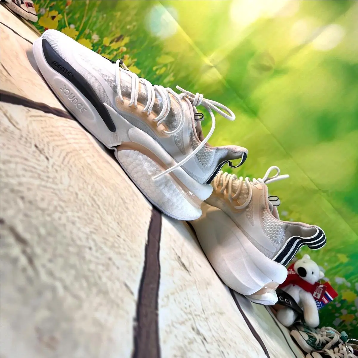 Adidas Alpaboost V1 Cloud White Women`s Casual Shoes HP6132 US9.5