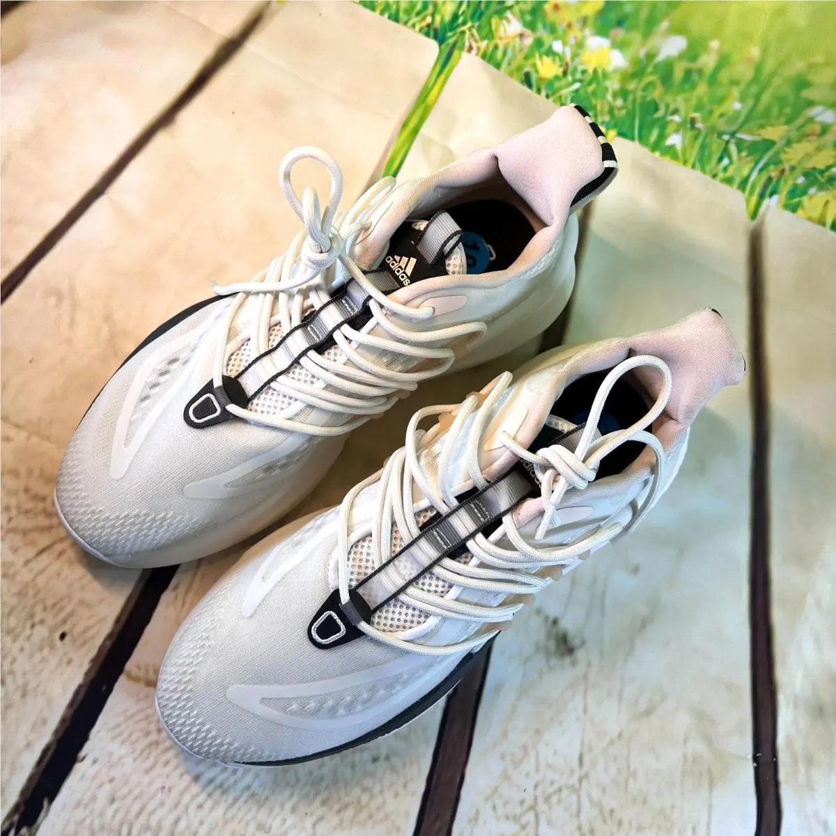 Adidas shoes - adidas AlphaBoost V1 - AlphaBoost - HP6132 - White/ Warm Light Gray 1