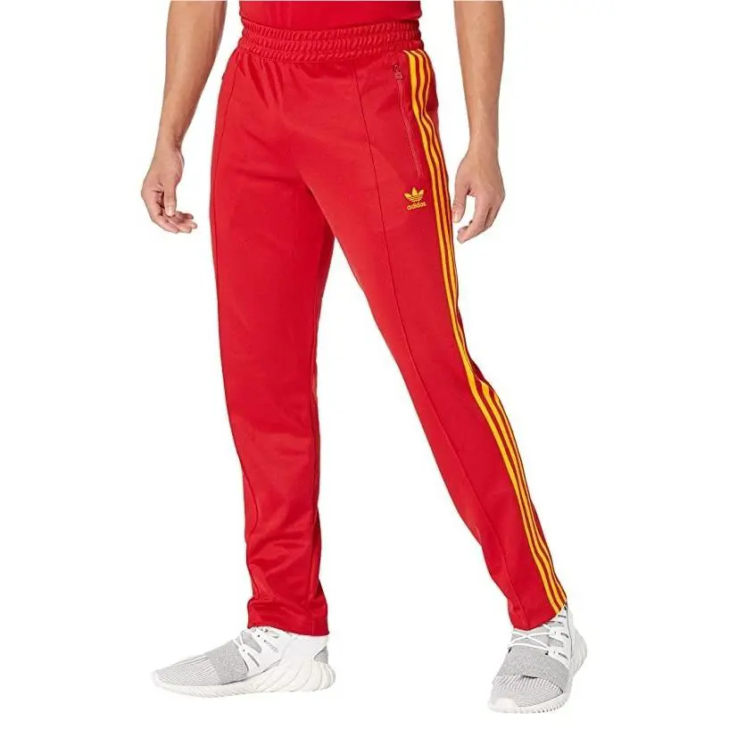 Adidas Originals Men Beckenbauer Track Pants HK7401 Red Gold Size XS Extra Small - Red
