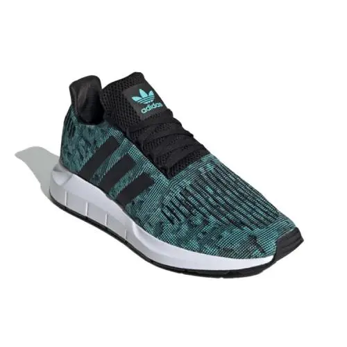 Adidas Swift Run Men`s Sneakers – Easy Mint / Black – Size 7 - Black