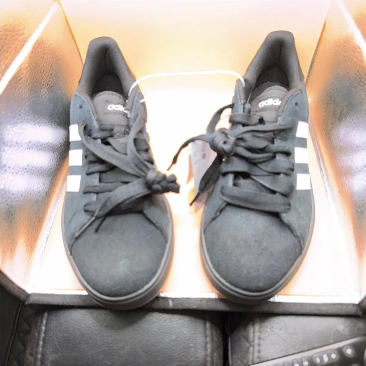 Adidas Grand Court Alpha 00s Black Suede Sneakers