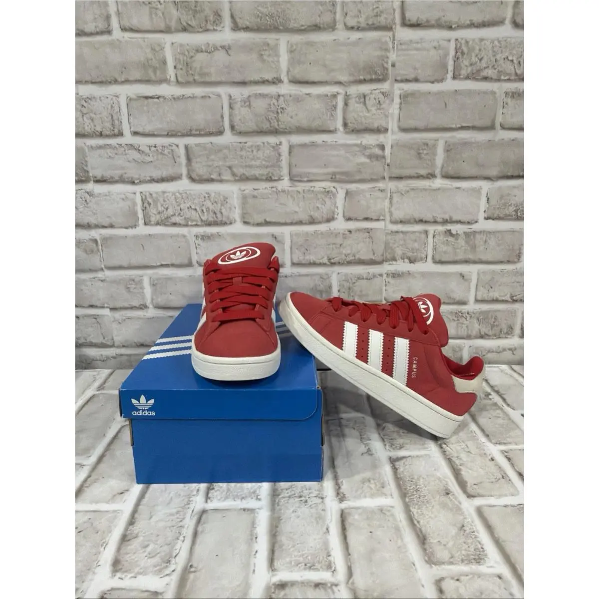 Campus 00s J Sneakers Suede Red White Boys Size 5 by Adidas