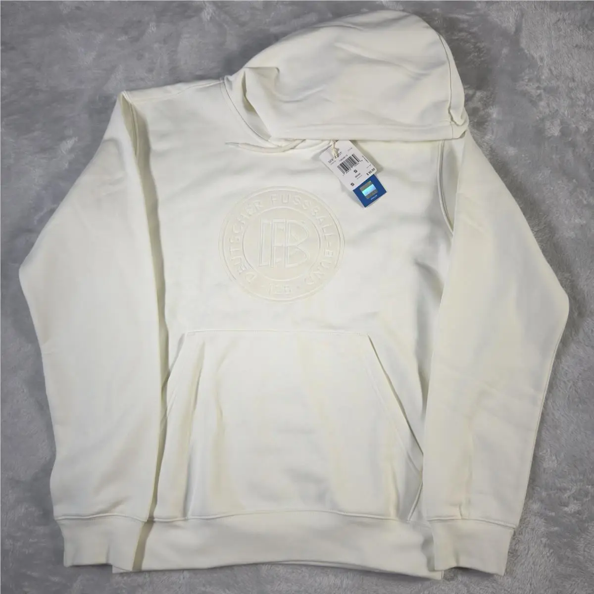 Adidas Germany 125th Anniversary Hoodie Off White JD7148 Size XL