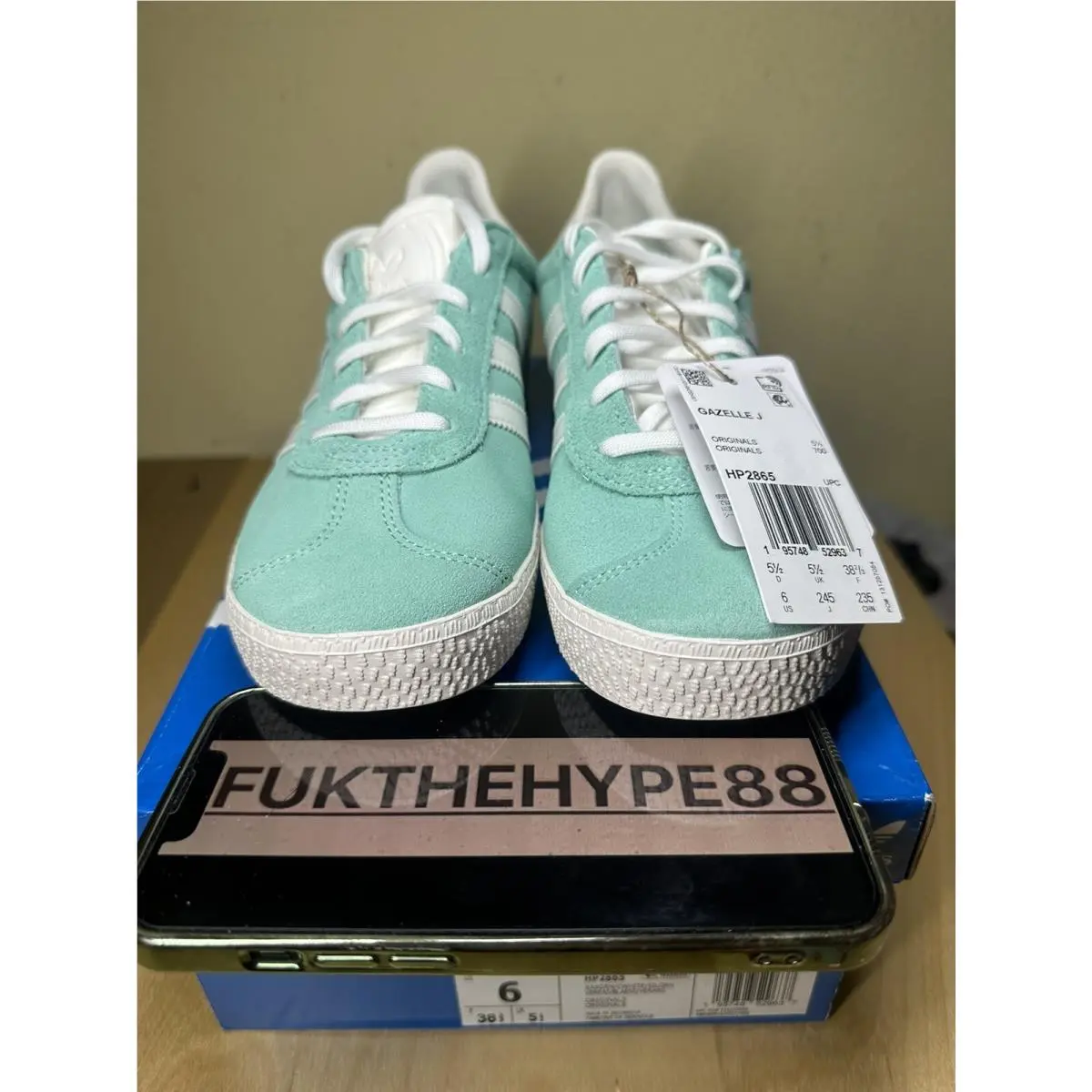 Adidas shoes - Adidas Gazelle J - Gazelle - Easy Green/Core White/Silver Green (UPC: 0195748529637) 2