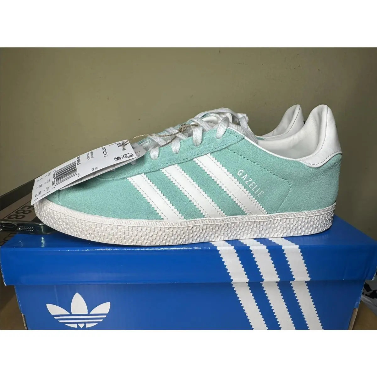 Adidas shoes - Adidas Gazelle J - Gazelle - Easy Green/Core White/Silver Green (UPC: 0195748529637) 4