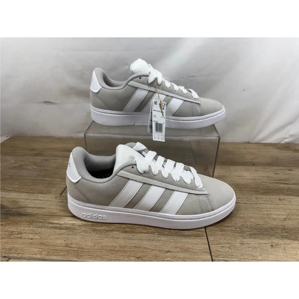 Grand Court Alpha Halo Silver White Mens Shoes JH7234 Size 11.5 by Adidas