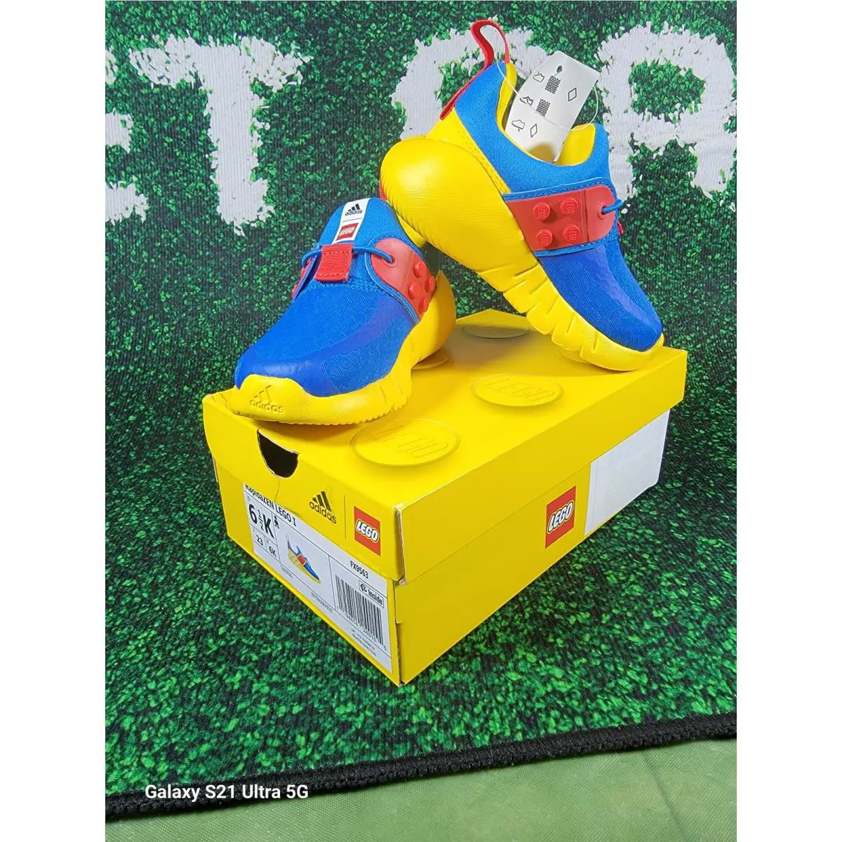 Adidas Lego x Rapidazen J `shock Blue Equipment Yellow` Size 6.5k FX9563