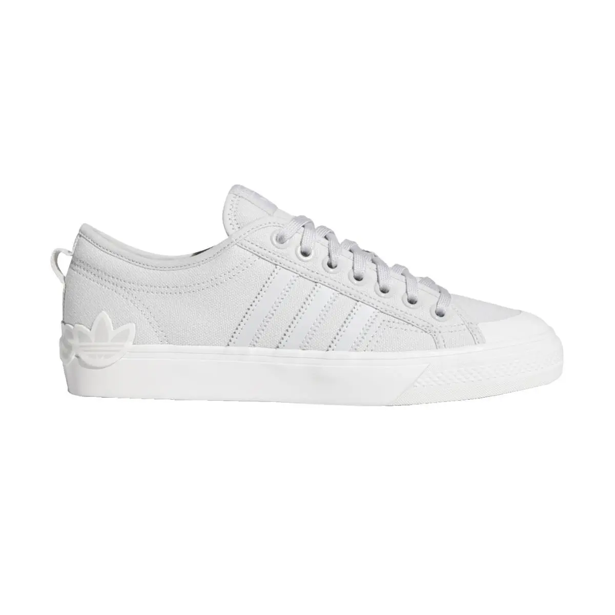 Size 10 - Adidas Nizza Oversize Logo Print EF5714 - Light Solid Grey