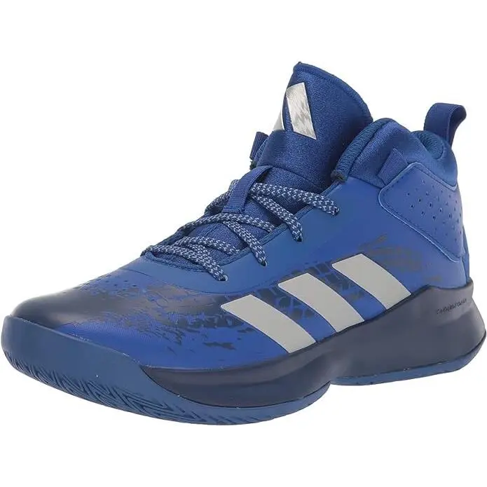 Adidas Size 11.5K Cross Em Up 5 Blue Wide Width Basketball Shoes and Box