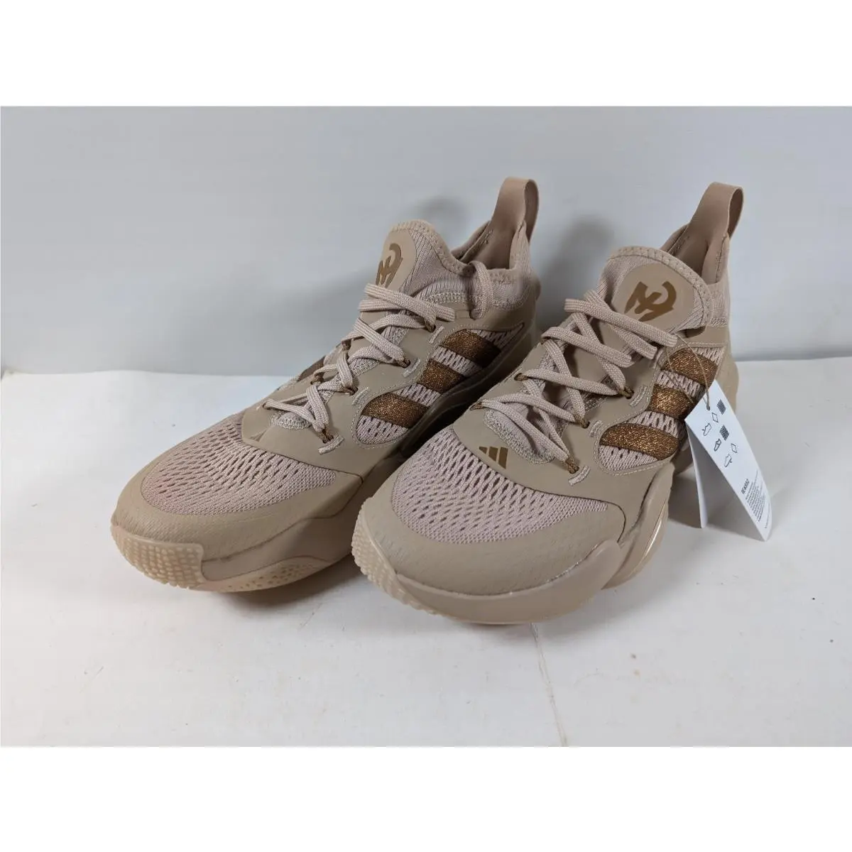 Adidas Mahomes 2 Impact Men`s 9 Beige Football Sneakers