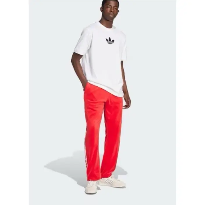 Adidas clothing - Adidas SST Adicolor Velour Track Pants - Red (UPC: 197625129183) 1