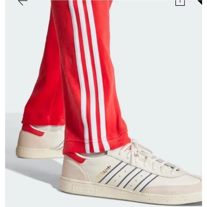 Adidas clothing - Adidas SST Adicolor Velour Track Pants - Red (UPC: 197625129183) 3