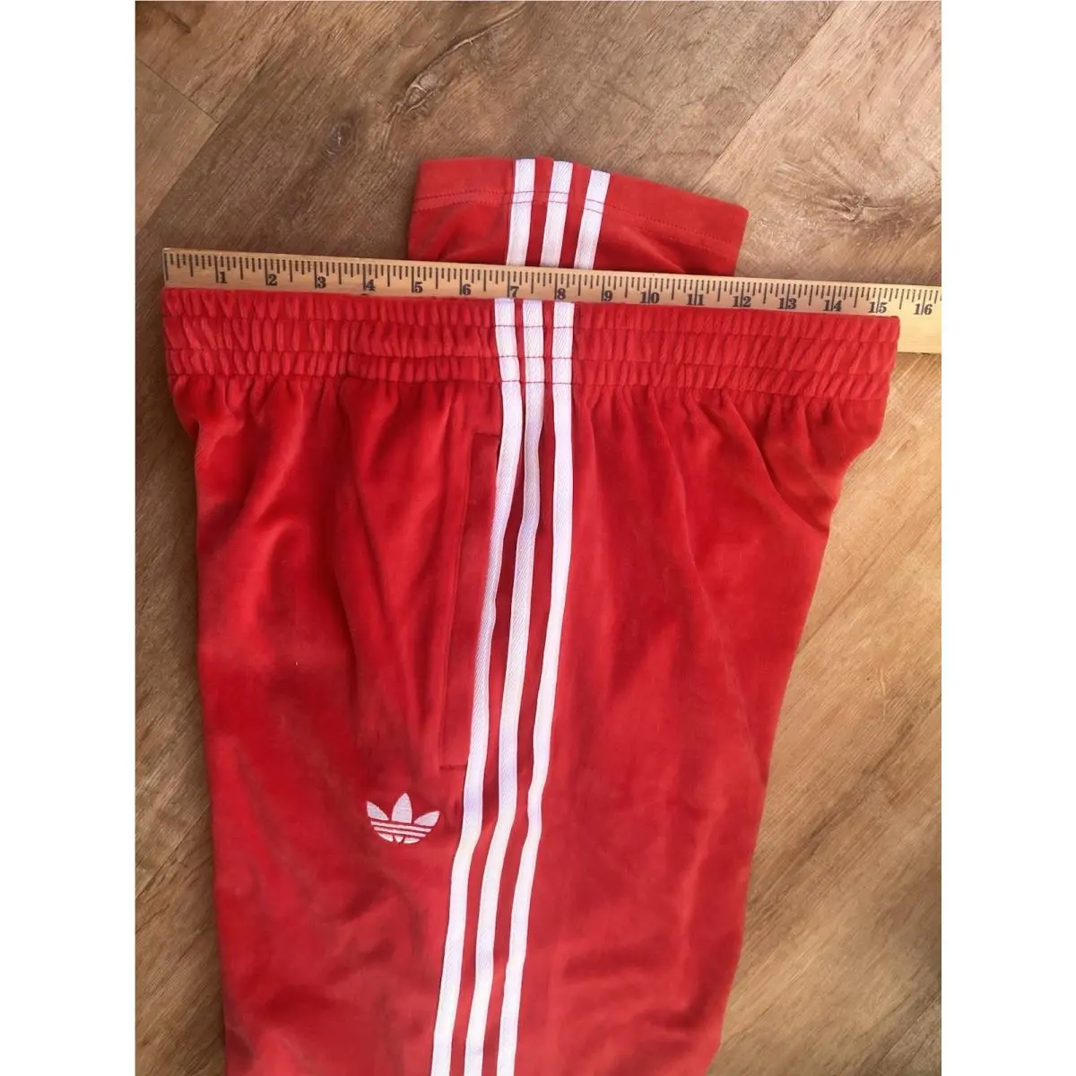 Adidas clothing - Adidas SST Adicolor Velour Track Pants - Red (UPC: 197625129183) 8