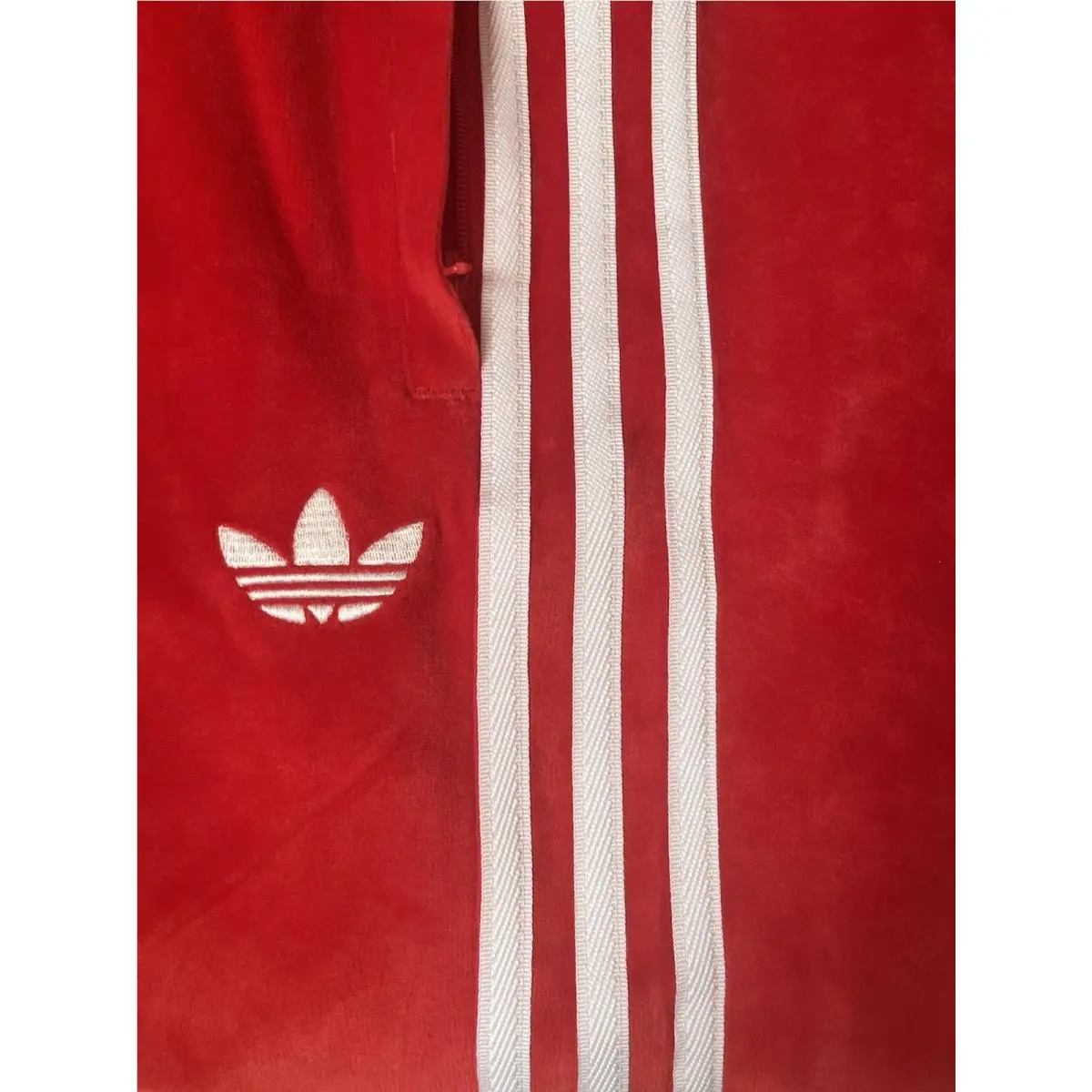 Adidas clothing - Adidas SST Adicolor Velour Track Pants - Red (UPC: 197625129183) 6