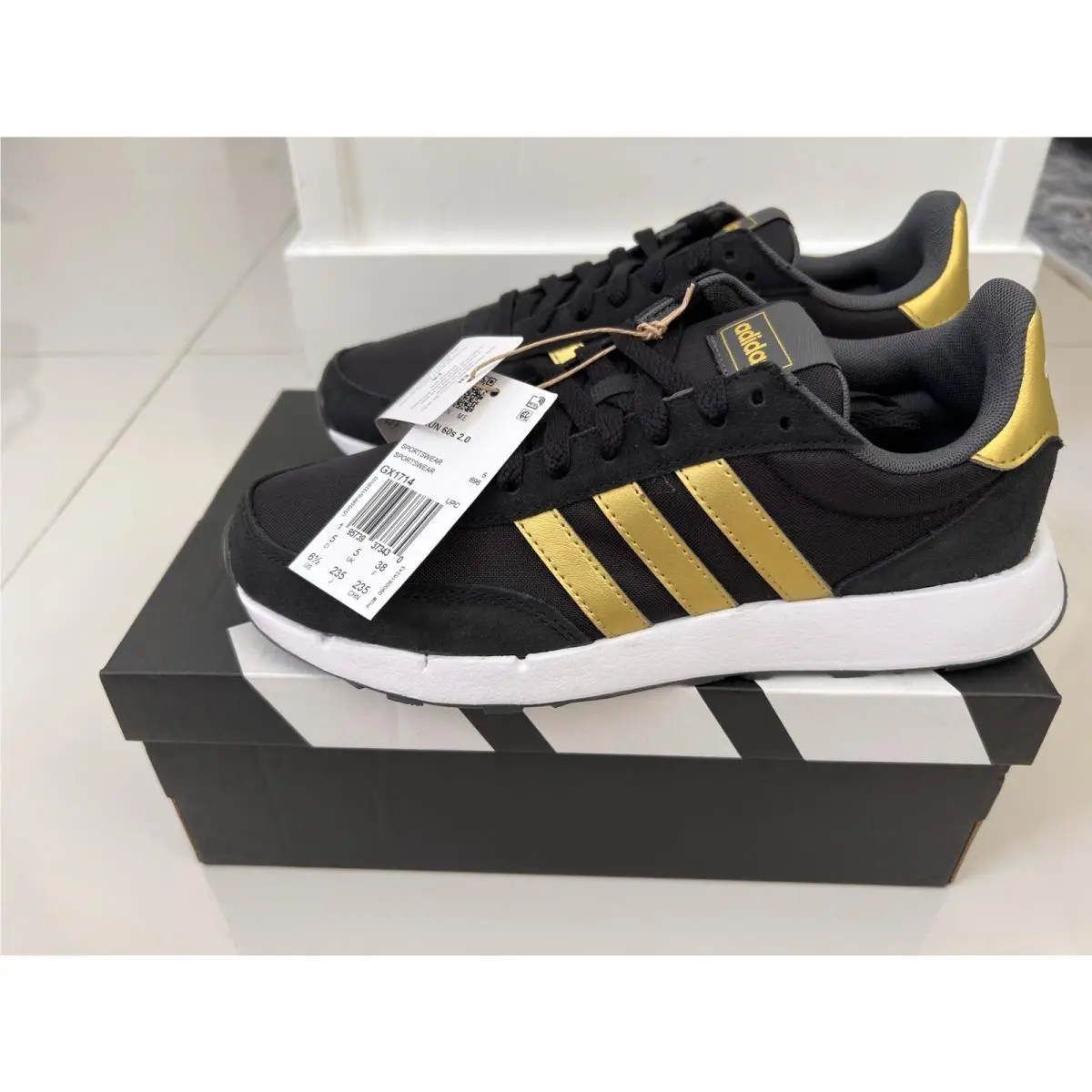 Adidas shoes - adidas Run 60S - Run - GX1714 - Black (UPC: 0195739373416) 0