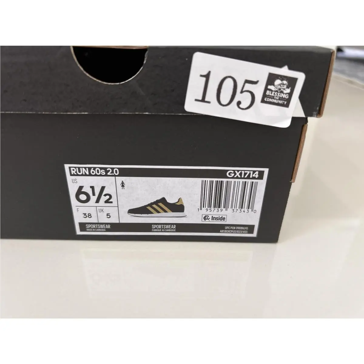 Adidas shoes - adidas Run 60S - Run - GX1714 - Black (UPC: 0195739373416) 3