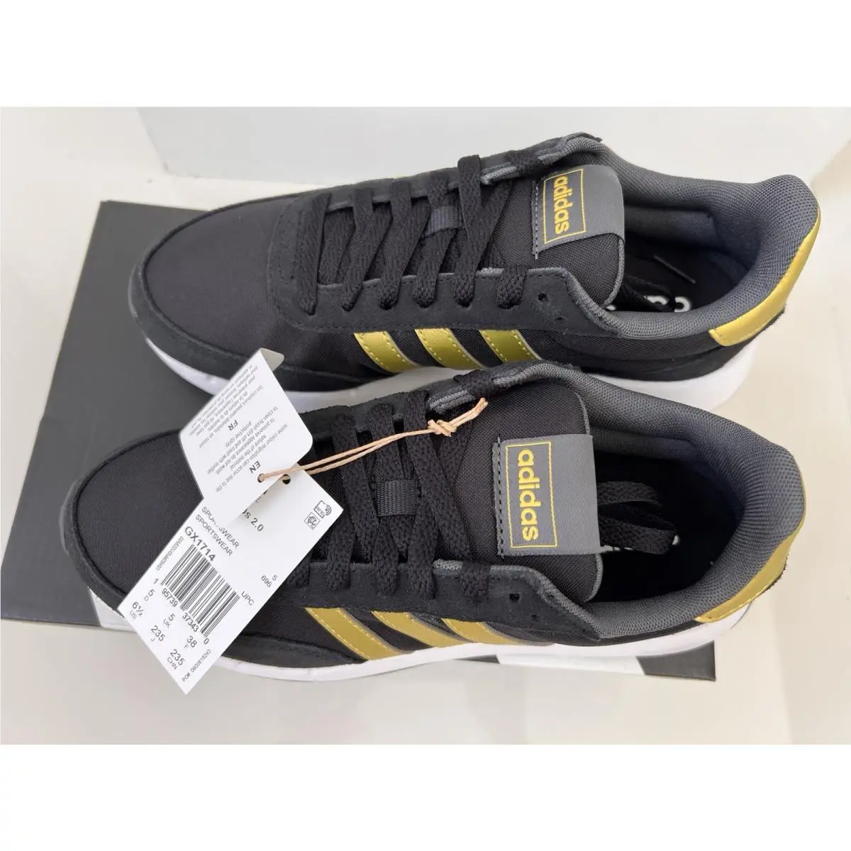 Adidas shoes - adidas Run 60S - Run - GX1714 - Black (UPC: 0195739373416) 6
