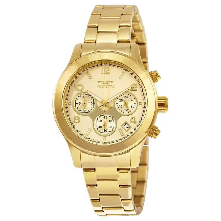 Angel Chronograph Gold Dial Ladies Watch 19217 by Invicta