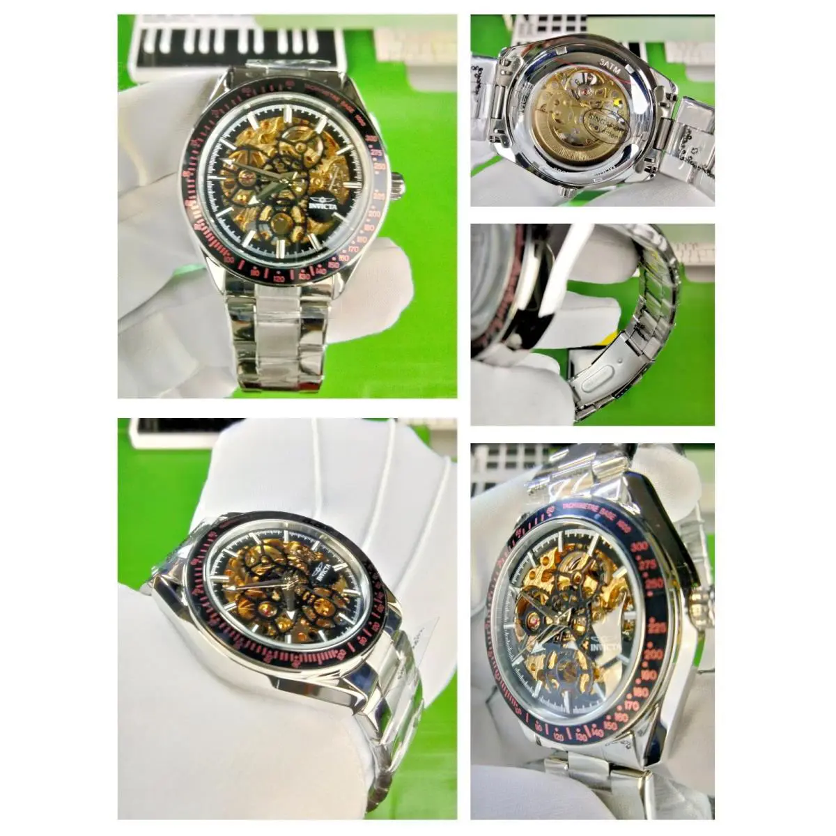 Invicta Objet D Art Excelsior Mens 43mm Automatic Watch Silver Skeleton 49500