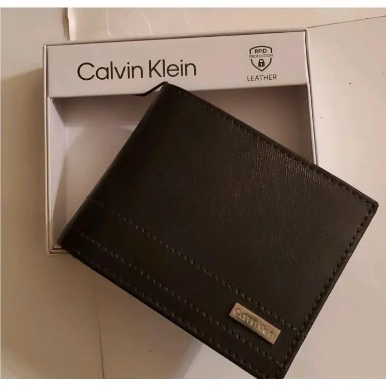 Calvin Klein Mens Brown Leather Wallet