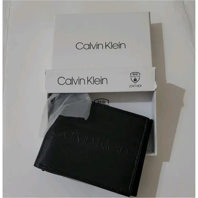 Calvin Klein Leather Mens Black Wallet