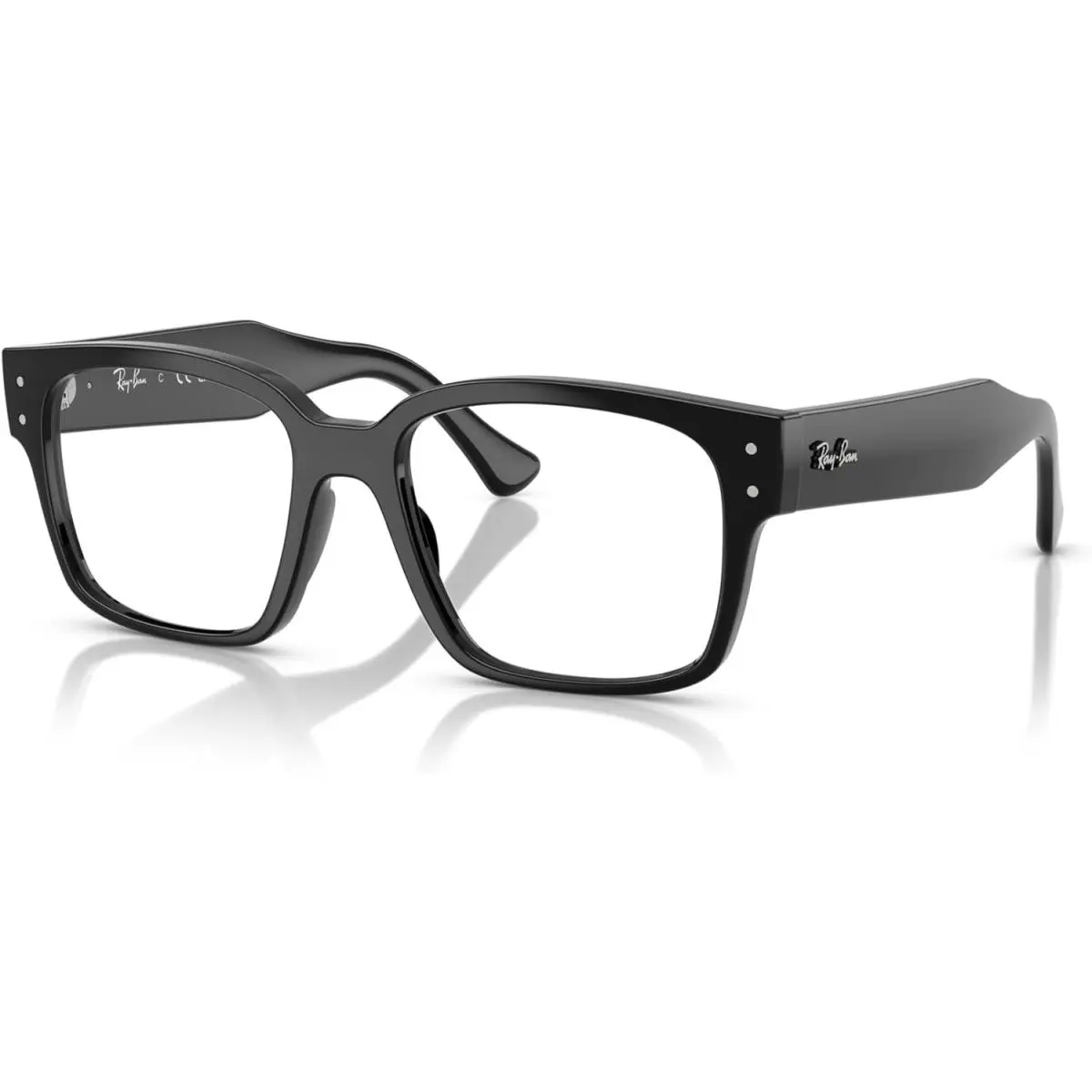 Ray-ban RX7256 8260 Square Eyeglasses 53mm Black / Clear Demo Lens