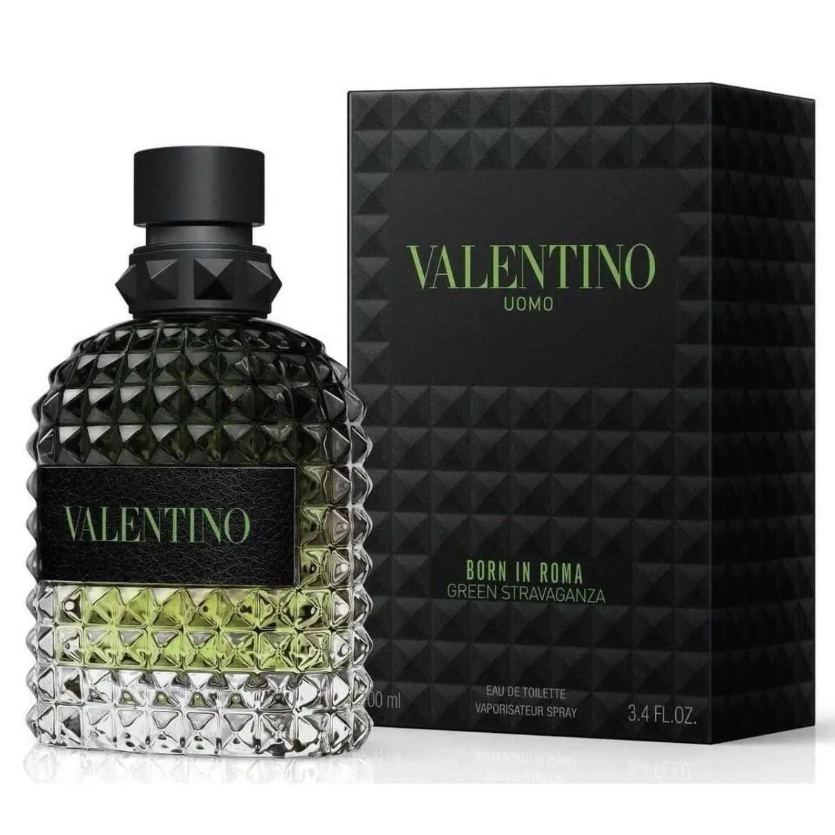 Valentino Uomo Born In Roma Green Stravaganza 3.4 Oz. Edt Spray For Men