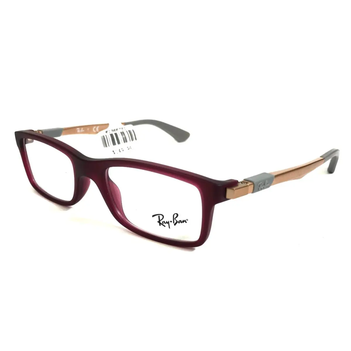 Ray-ban Kids Eyeglasses Frames RB1588 3789 Matte Transparent Bordeaux 45-16-125