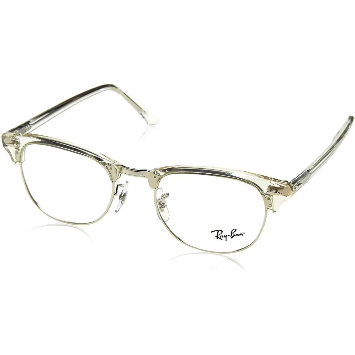 Ray-ban RX5154 2001 Eyeglasses 53mm White Transparent / Clear Demo Lens