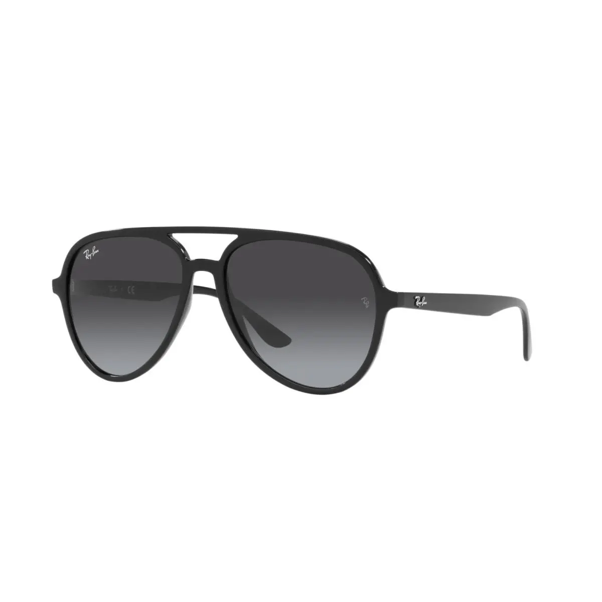 Ray-ban Aviator 57mm Unisex Sunglasses Polished Black Grey Gradient - RB4376 by Ray-Ban