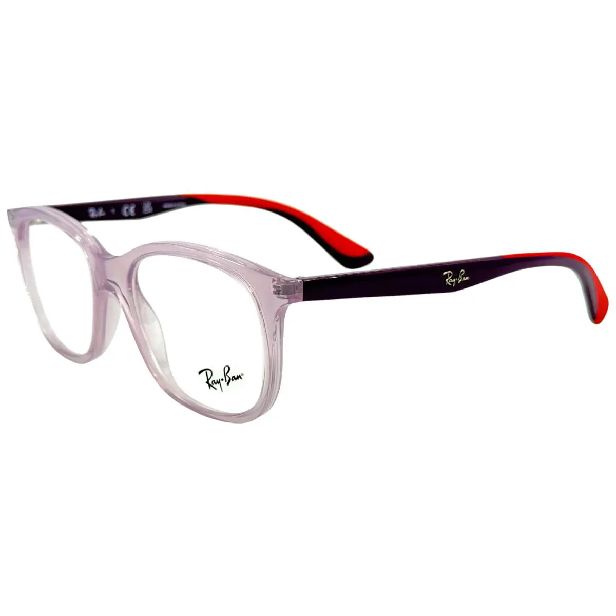 Ray Ban RB1604 Girl`s Plastic Eyeglass Frame 3864 Transparent Violet 46-16