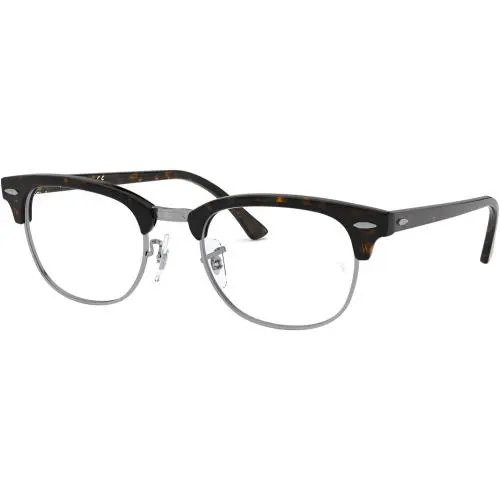 Ray-ban RX5154 2012 Clubmaster Eyeglasses 49mm Dark Havana / Clear Demo Lens - Frame: Dark Havana