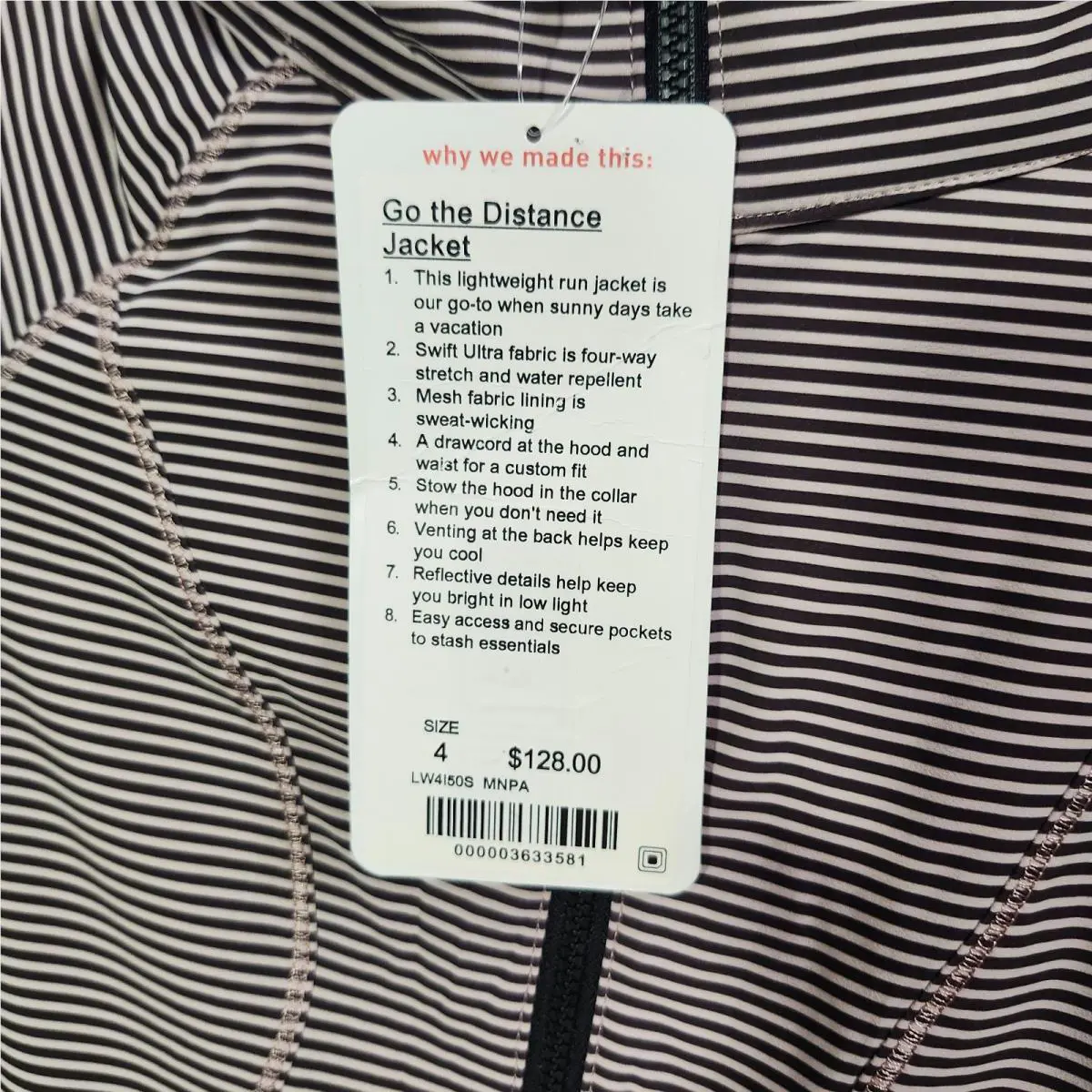 Lululemon clothing - mini pop stripe printed mink berry black 2